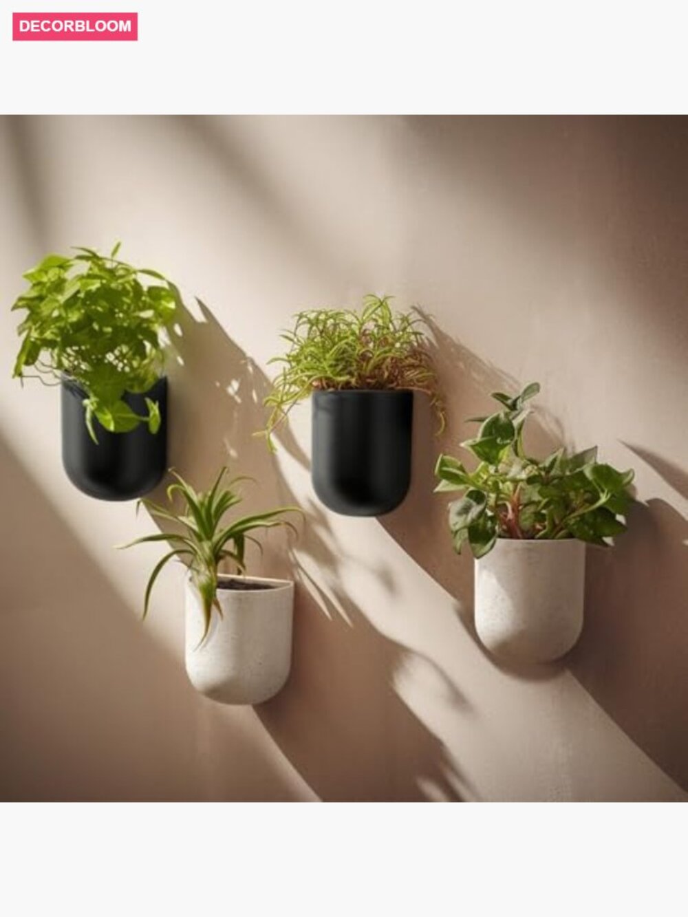 Wall Hanging Planters for Indoor Plants Set of 2 6 Inch Modern - Picture 5 of 7